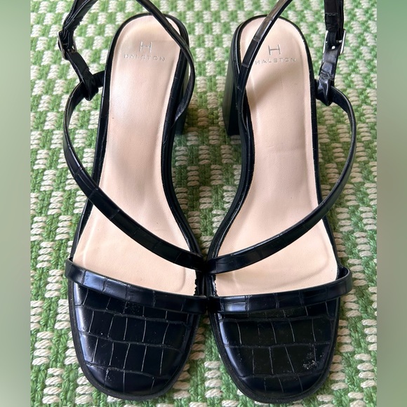 Black Strappy Heels - Picture 2 of 3